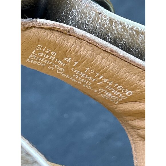 Dansko Womens Leather Sandals EU 41 US 10.5-11 Beige Slip On - Picture 8 of 9